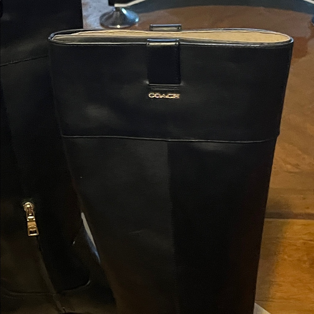Coach Black Knee-High Women's Boots - Picture 4 of 9